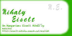 mihaly eiselt business card